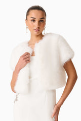 Lucyna Short Sleeve Bolero in White