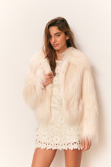 Fallon Faux Fur Jacket - IVORY