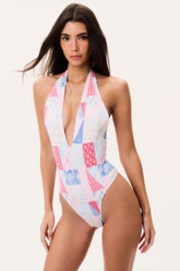 Glenna Patchwork One-Piece Swimsuit