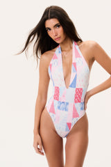 Glenna Patchwork One-Piece Swimsuit