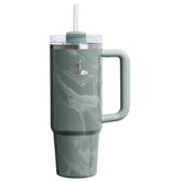 Stanley 30 oz Stainless Steel H2.0 Flowstate Quencher Tumbler Agate Calacatta