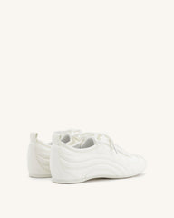 Ferne Streamlined Lustrous Sneakers - White