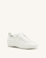 Ferne Streamlined Lustrous Sneakers - White