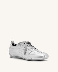 Ferne Streamlined Lustrous Sneakers - Silver