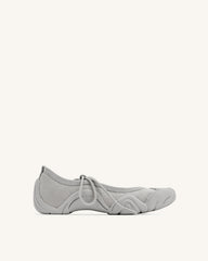 Caitlin Lace-up Ballerina Sneakers - Grey