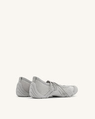 Caitlin Lace-up Ballerina Sneakers - Grey
