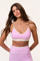 Jolanda Ditsy Floral Sports Bra - POLAROID ROSE