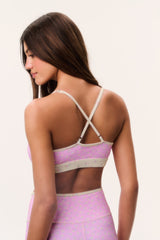 Jolanda Ditsy Floral Sports Bra - POLAROID ROSE