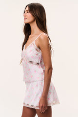 Bernes Mini Satin Slip Skirt - LADY BLOSSOM