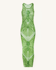 Dragonfly Axis Tank Mesh Dress - Green