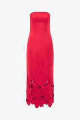 Rayna Appliqué Bustier Maxi Dress - Rosa