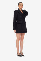 Jazlyn Tweed Blazer - Ebony
