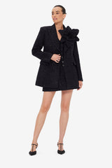 Jazlyn Tweed Blazer - Ebony