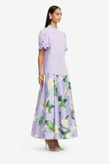 Amelie Appliqué Shirt Top - Lilac