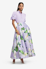 Amelie Appliqué Shirt Top - Lilac