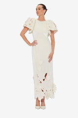 Lucinda Velvet Maxi Dress - Snow