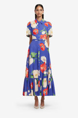Becca Short Sleeve Midi Dress - Poppy Print
