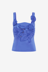 Isadora Applique Top - Lapis
