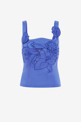 Isadora Applique Top - Lapis