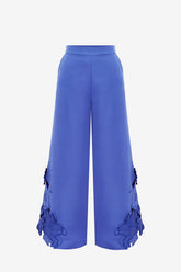 Theodora Appliqué Pants - Lapis
