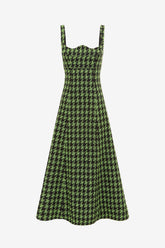 Odette Tweed Midi Dress - Houndstooth