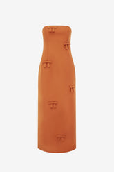 Rayna Bow Bustier Maxi Dress - Ochre