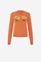 Claire Embellished Cashmere Blend Cardigan - Ochre