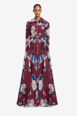 Josephine Silk Gown - Cosmos Print