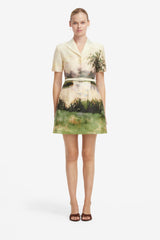Brigitte Mini Dress - Serene Print