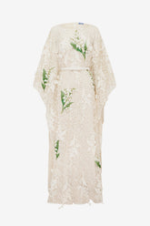 Willow Embellished Lace Kaftan Maxi - Snow Meadow