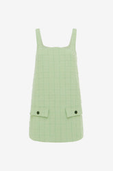 Kira Tweed Mini Dress - Caledon Green