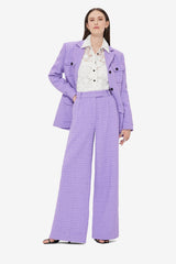 Edith Tweed Pocket Blazer - Violet