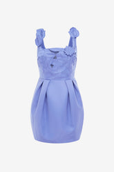 Piper Appliqué Bell Shape Mini Dress - Moonlight