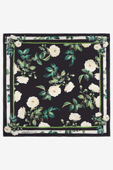 Small Scarf - White Rose Print
