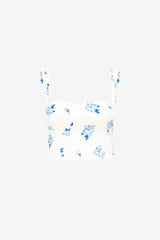 Lexi Top - Ditsy Floral Print in Snow