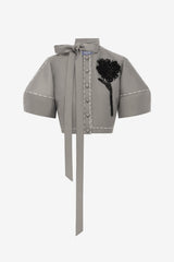 Molly Puff Sleeve Top - Steel