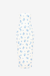 Jessica Cocoon Bustier Maxi Dress - Ditsy Floral Print in Snow