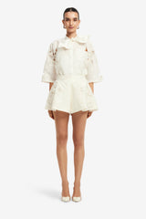 Abby Appliqué Shorts - Snow