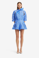 Abby Appliqué Shorts - Azure