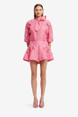Abby Appliqué Shorts - Fuchsia