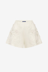 Abby Appliqué Shorts - Snow