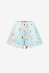 Abby Shorts - Ditsy Floral Print in Blue