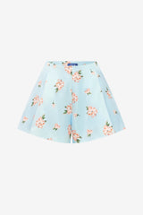 Abby Shorts - Ditsy Floral Print in Blue