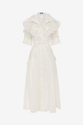 Anya Petal Midi Dress - Snow