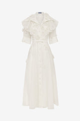 Anya Petal Midi Dress - Snow