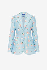 Brynn Blazer - Ditsy Floral Print in Blue