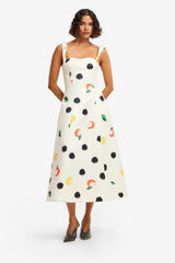 Beatrice Midi Dress - Citrus Spots