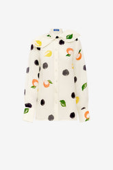 Cora Bow Blouse - Citrus Spots