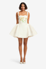 Ariel Embellished Wool Mini Dress - Wildflower