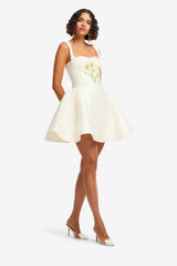 Ariel Embellished Wool Mini Dress - Wildflower